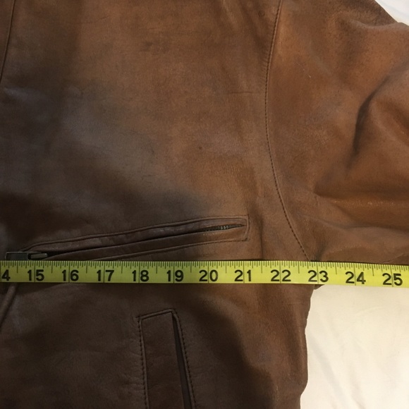 Vintage Nordstrom Brass Plum Leather Bomber Jacket - Picture 8 of 16